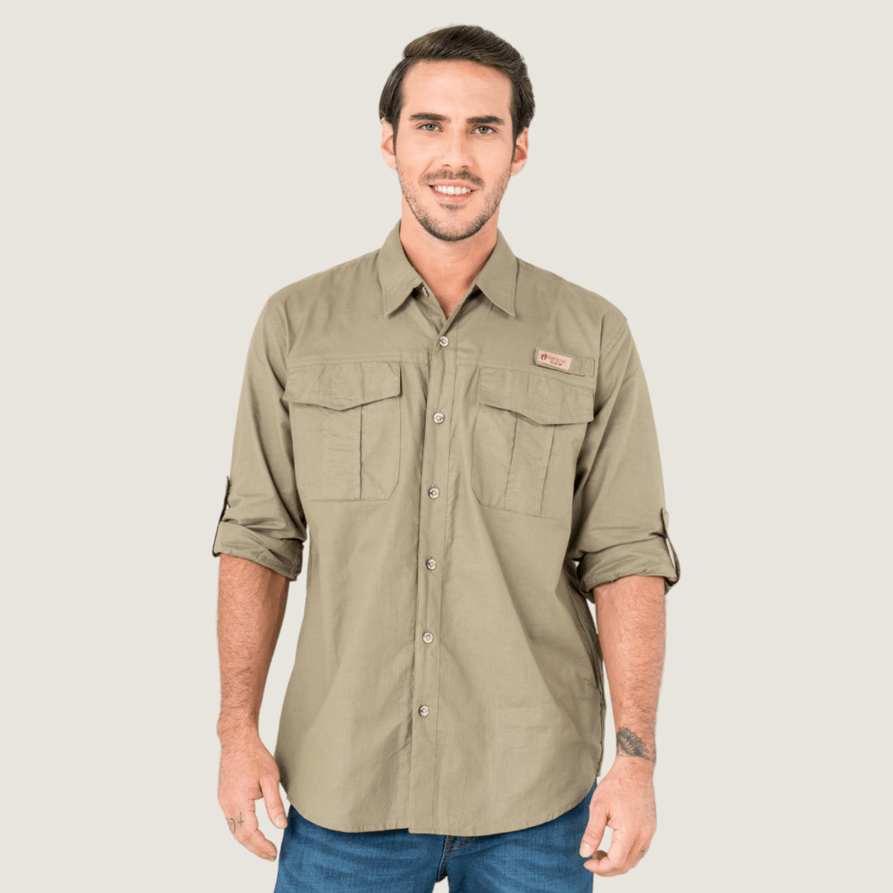 Camisa Manga Larga Verde Olivo Ref 213413413 ct 00 Hang Ten