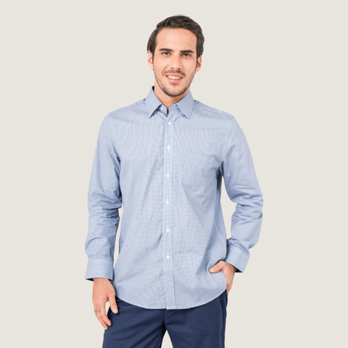 Camisa manga larga azul discount marino