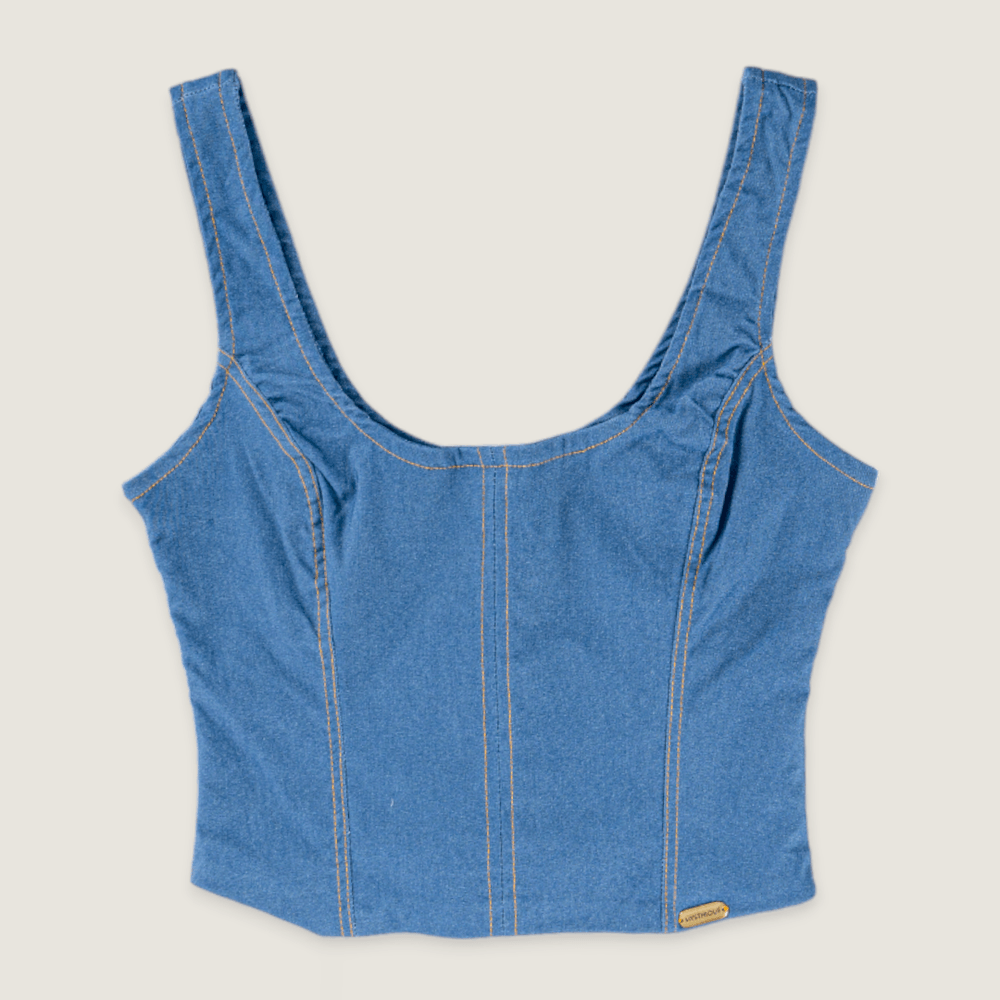 Blusa Sisa Redondo Unicolor Azul Medio Ref S12661 ur 10