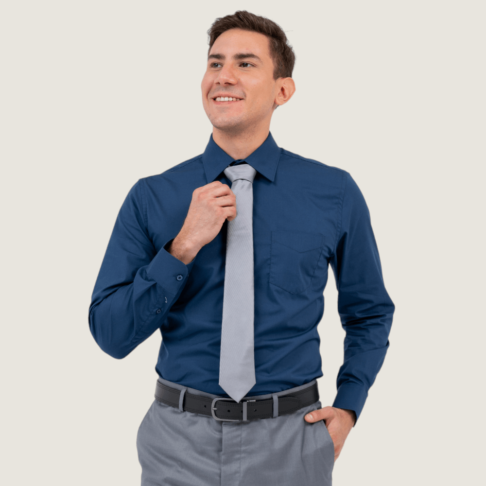 Azul marino camisa sales