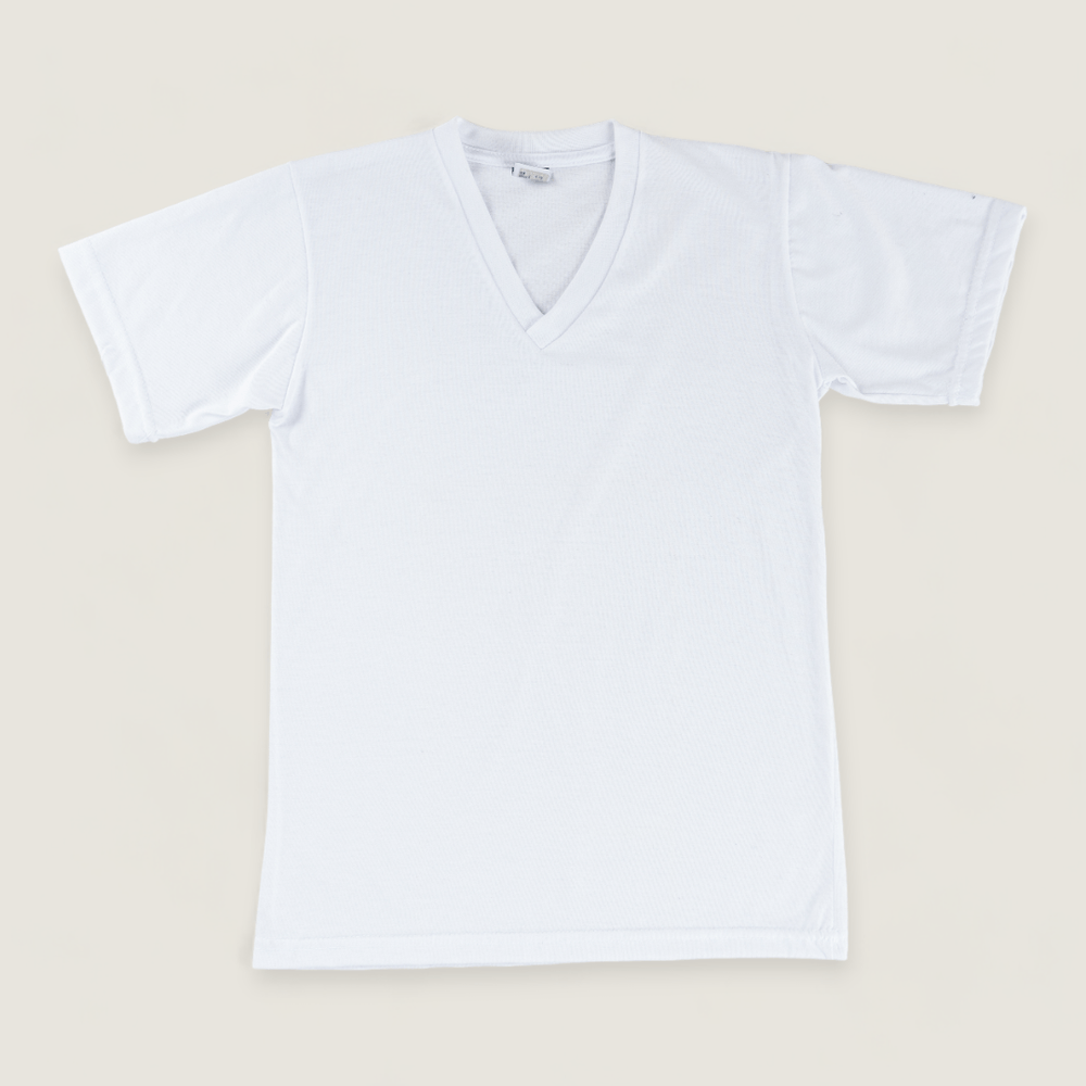 Remera blanca con cuello online