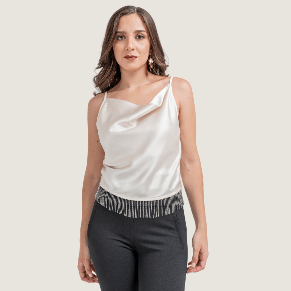 Blusa strapless con elástico sale